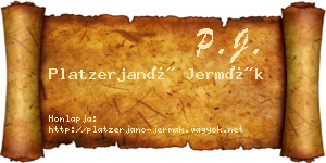 Platzerjanó Jermák névjegykártya